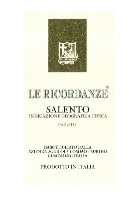 Le Ricordanze Bianco Salento Passito IGP